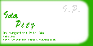 ida pitz business card